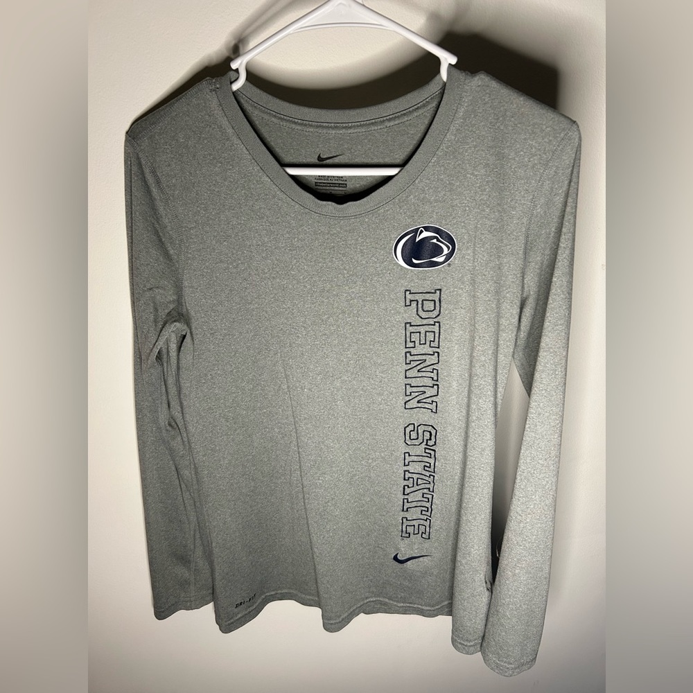 Silver Nike Penn State long sleeve shirt